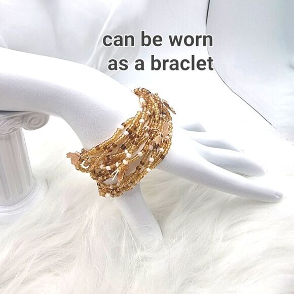 New butterfly beach set multiple uses as anklet, as braclet or necklace - Picture 9 of 10